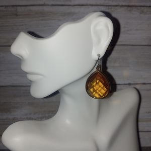 Amber citrine drop earrings